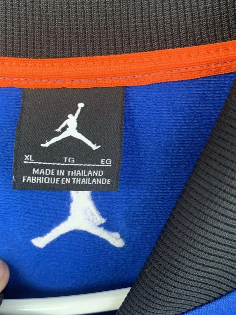 DS Jordan Blue & Orange Carmelo Anthony Full Zip Sport Track Jacket Size XL